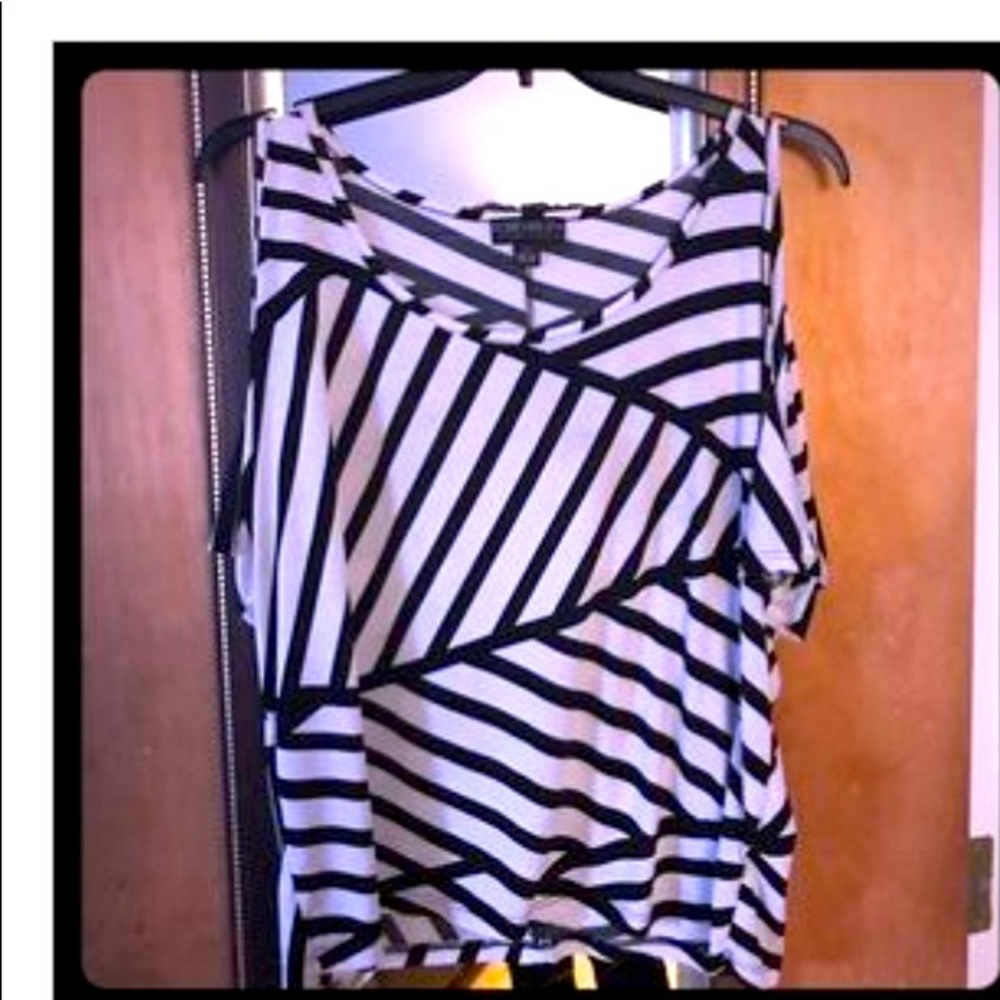 Off white and black top